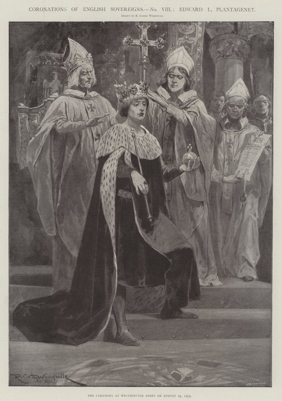 Couronnements des souverains anglais, Édouard Ier, Plantagenet - Richard Caton Woodville junior