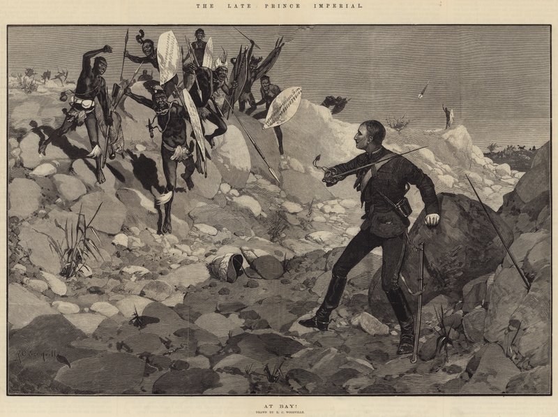 Le défunt Prince Impérial, à Bay! - Richard Caton Woodville junior