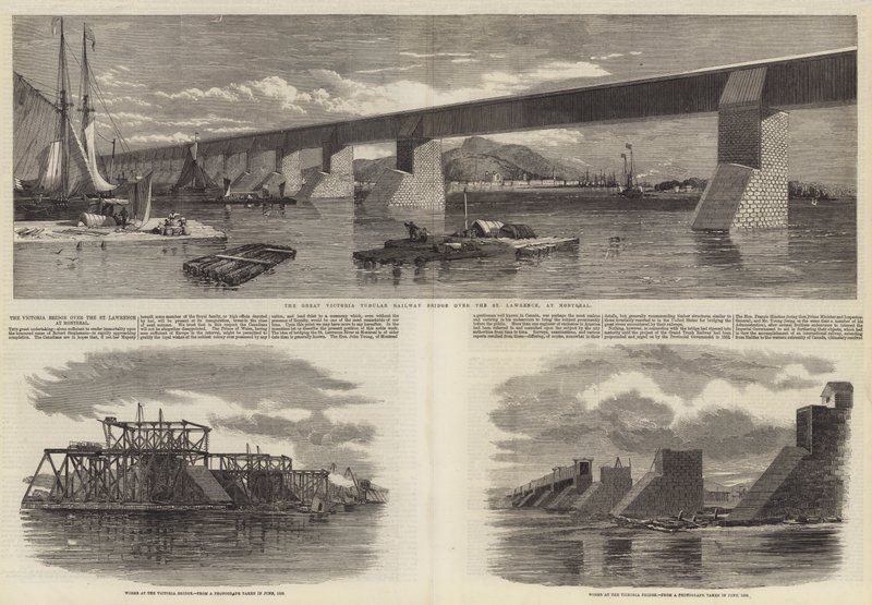 Le pont Victoria sur le Saint-Laurent à Montréal - Richard Principal Leitch
