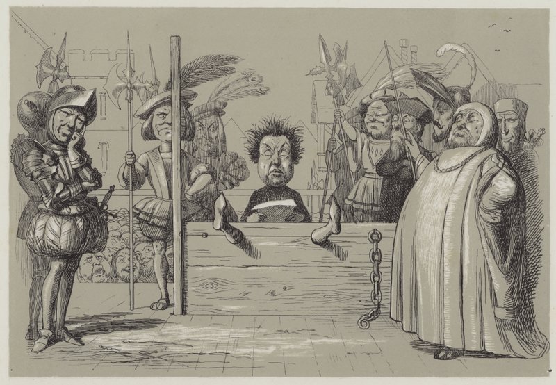 Perkin Warbeck lisant sa confession - Richard Doyle