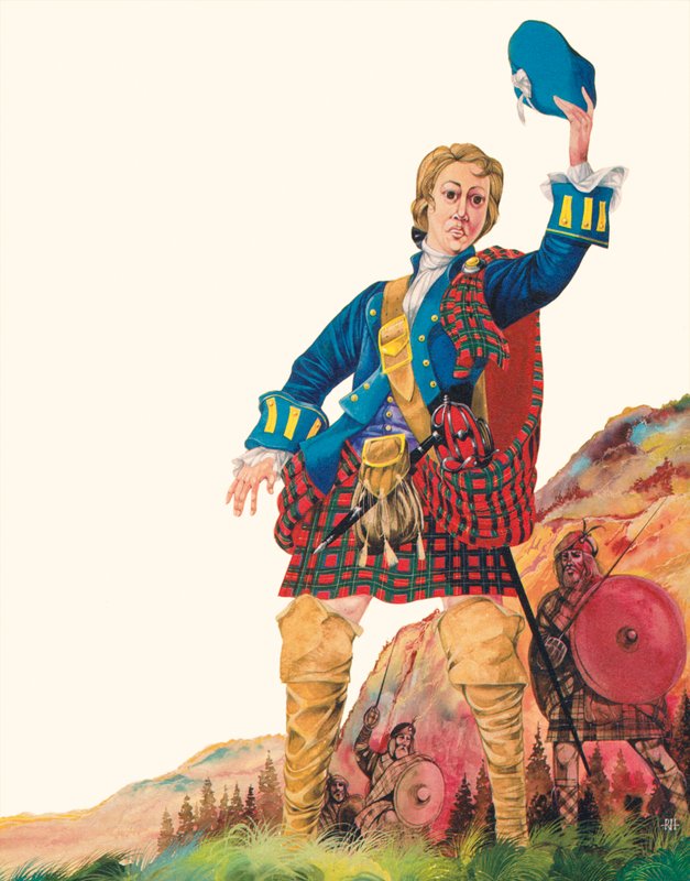 Bonnie Prince Charlie (colour litho) - Richard Hook