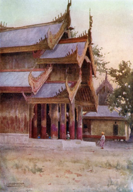 Un portique du palais, Mandalay - Robert George Talbot Kelly