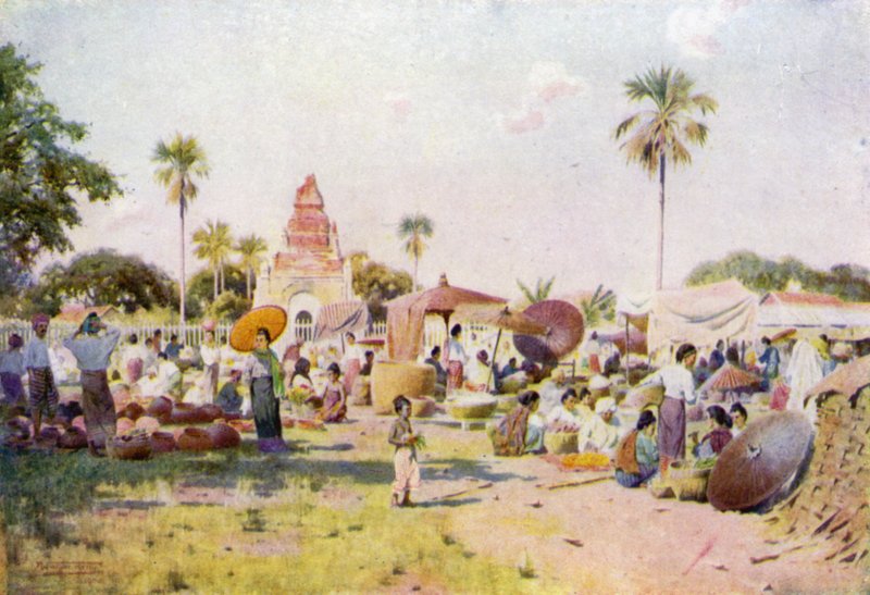 Marché à Taungdwingyi - Robert George Talbot Kelly