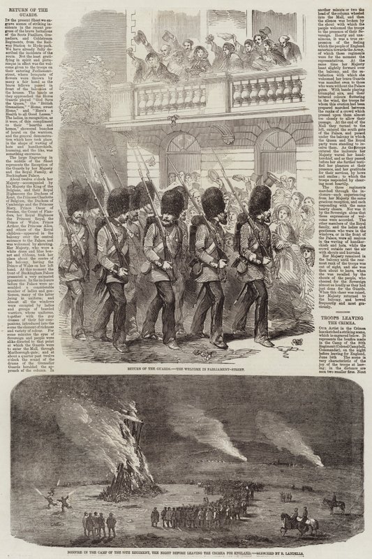 Retour des gardes de Crimée - Robert Thomas Landells