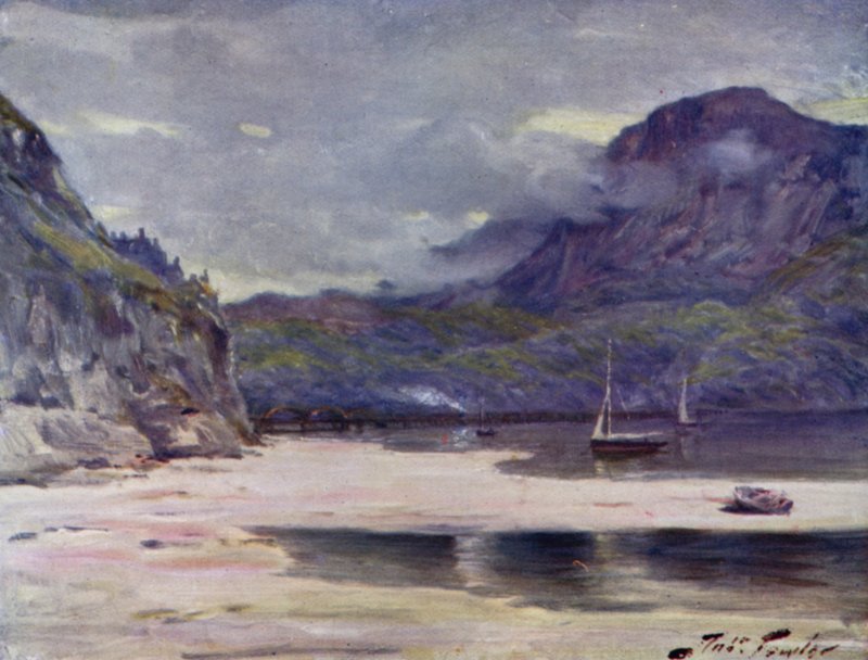 Pont de Barmouth (lithographie en couleur) - Robert (after) Fowler