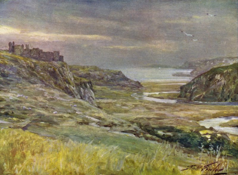 Château de Pennard, Glamorganshire (lithographie en couleur) - Robert (after) Fowler