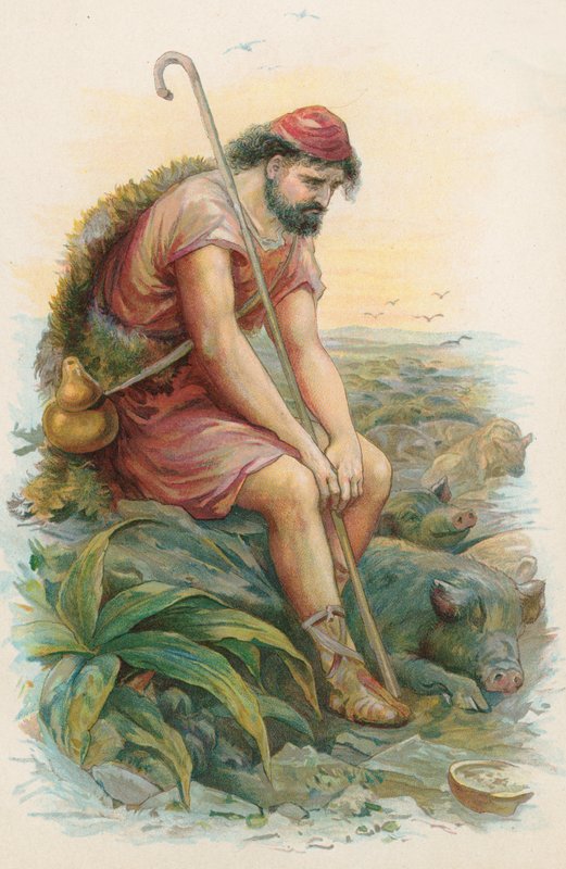 Le fils prodigue avec les porcs - Robert Ambrose Dudley