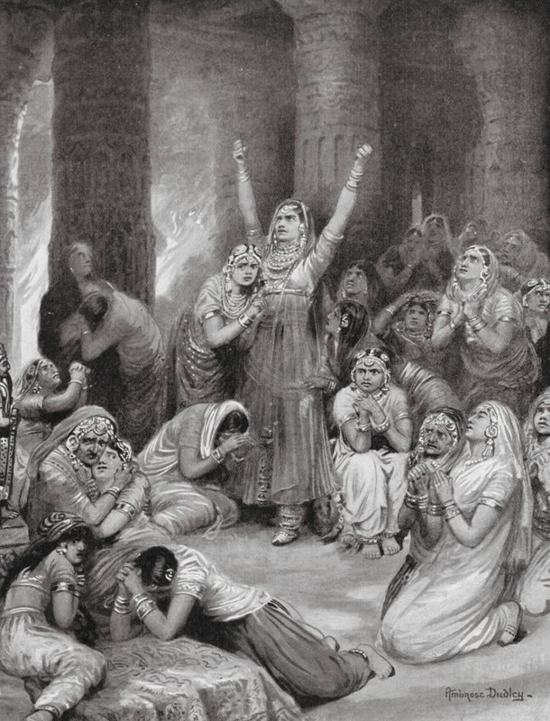 La cérémonie Rajput de Jauhar (Holocauste) - Robert Ambrose Dudley