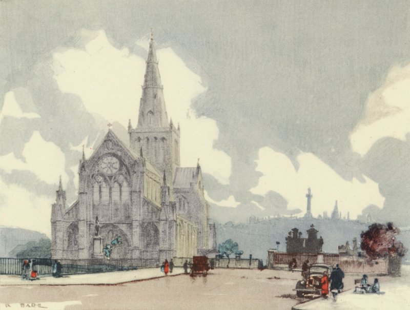 Glasgow : La cathédrale (lithographie couleur) - Robert Eadie