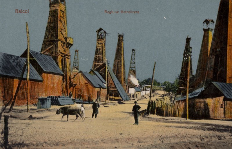 Puits de pétrole, Baicoi, Roumanie - Romanian School