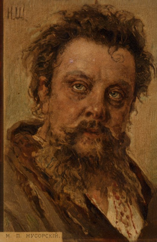 Portrait de Modeste Moussorgski - Russian School