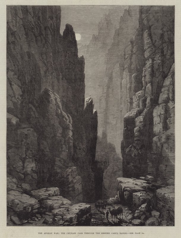 La guerre afghane, le col de Chunari à travers la chaîne de Khoord Cabul - Samuel Read