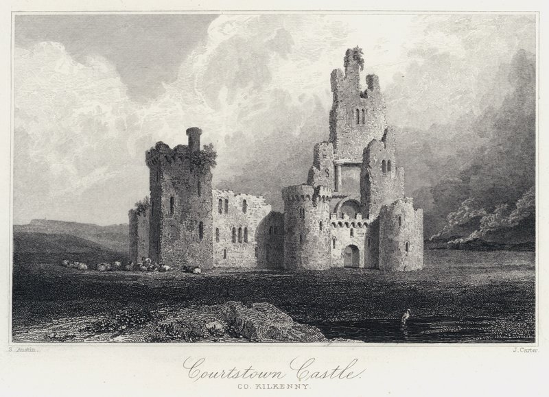 Château de Courtstown, Co Kilkenny (gravure) - Samuel (after) Austin