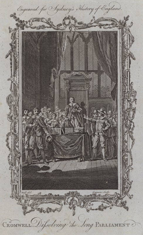 Cromwell dissolvant le Long Parlement (gravure) - Samuel (after) Wale