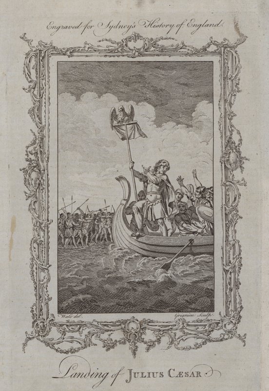 Débarquement de Jules César (gravure) - Samuel (after) Wale