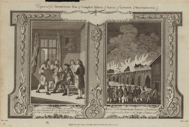 Incendies de Londres de 1666 et 1758 - Samuel Wale