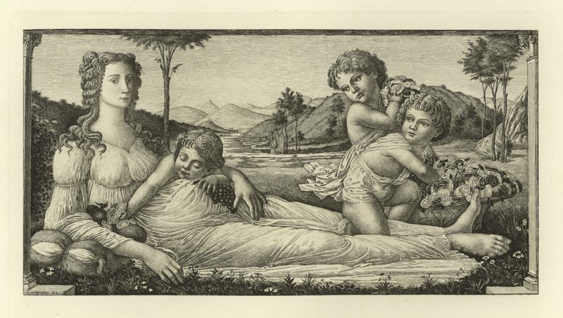 Vénus allongée avec Cupidon - Sandro Botticelli