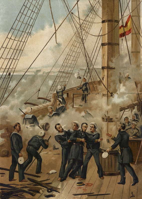Bataille de Callao, Pérou, 1866 - Spanish School