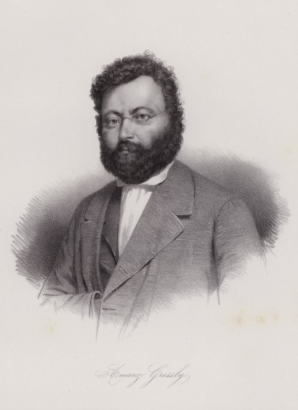 Amanz Gressly, géologue et paléontologue suisse (gravure) - Swiss School
