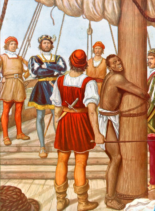 Vasco de Gama fouettant un traître - Tancredi Scarpelli