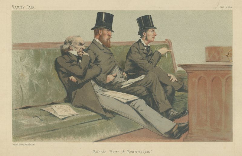 Le banc du Trésor, Gladstone, Hartington et Chamberlain - Theobald Chartran