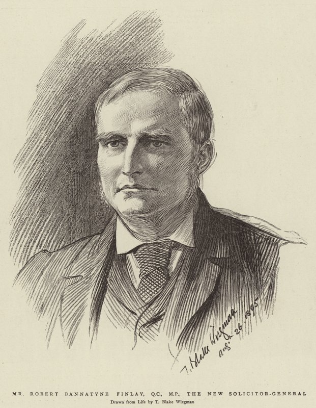 M. Robert Bannatyne Finlay, QC, MP, le nouveau solliciteur général - Theodore Blake Wirgman