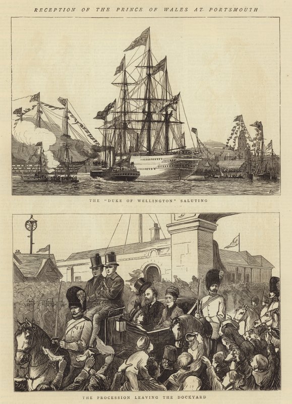 Réception du Prince de Galles à Portsmouth - Theodore Blake Wirgman