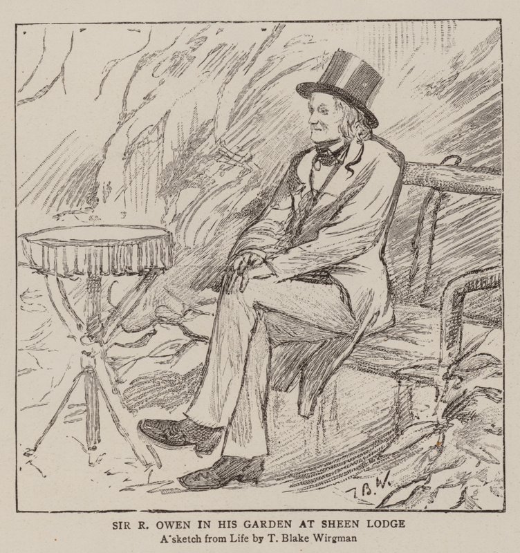 Sir R Owen dans son jardin à Sheen Lodge - Theodore Blake Wirgman