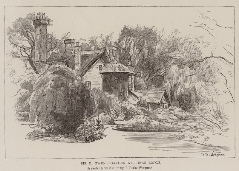 Jardin de Sir R Owen à Sheen Lodge - Theodore Blake Wirgman