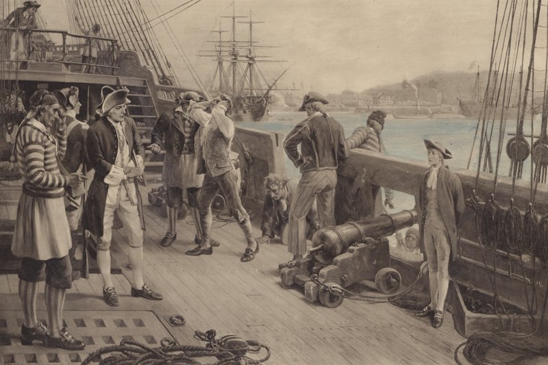 Les premiers pas de Nelson dans la marine, Chatham - Thomas after Davidson