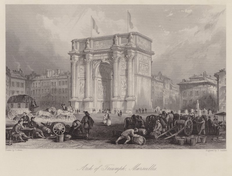 Arc de Triomphe, Marseille (gravure) - Thomas (after) Allom