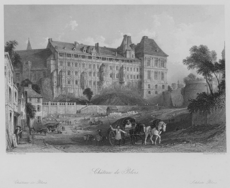 Château de Blois (gravure) - Thomas (after) Allom