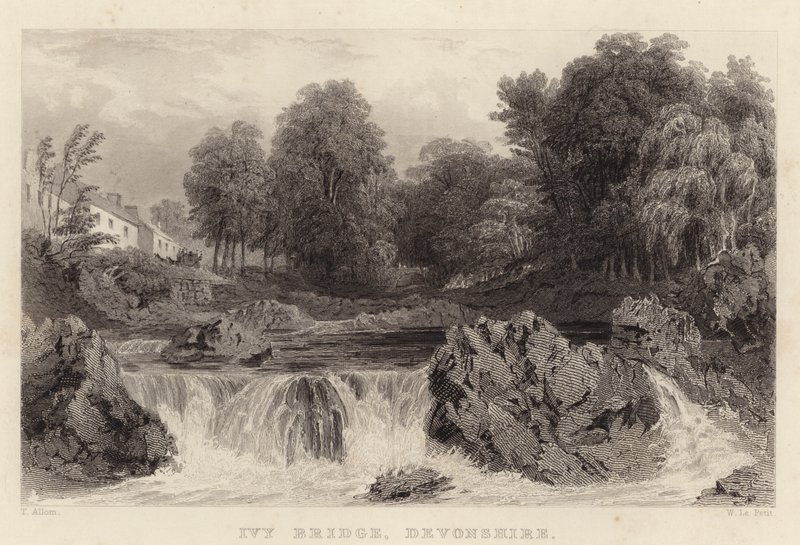 Pont de lierre, Devonshire (gravure) - Thomas (after) Allom
