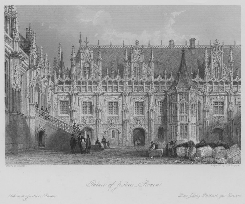 Palais de Justice, Rouen - Thomas (after) Allom