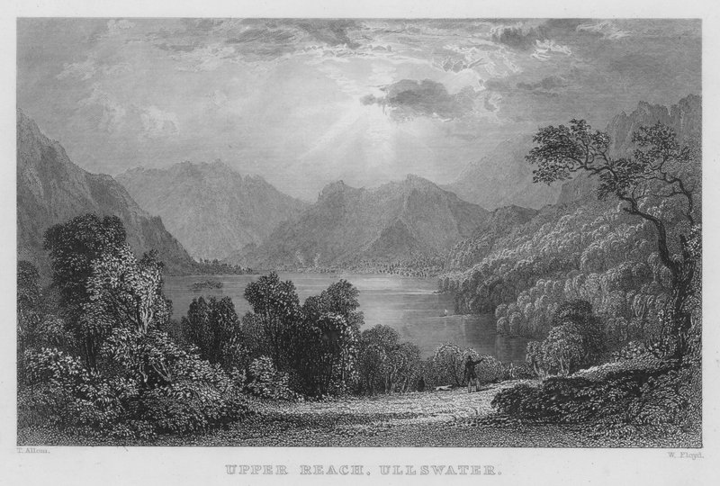 Upper Reach, Ullswater (gravure) - Thomas (after) Allom