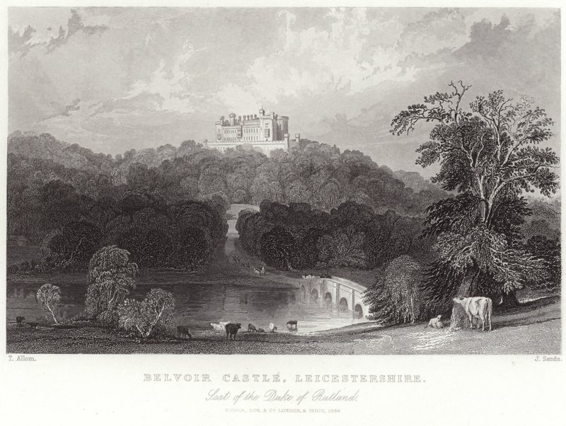 Château de Belvoir dans le Leicestershire - Thomas Allom