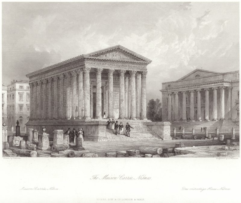 Maison Carrée à Nîmes - Thomas Allom