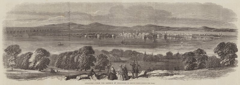 Cronstadt, depuis les jardins d