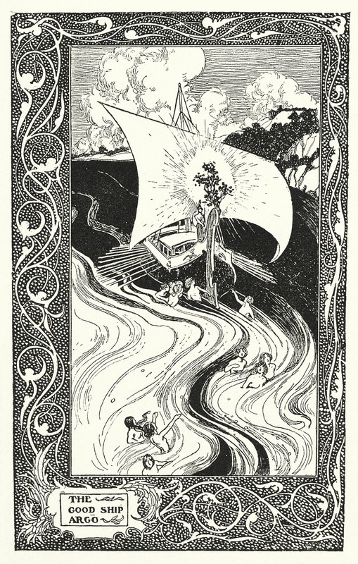 Le bon navire "Argo" (lithographie) - Thomas Heath Robinson
