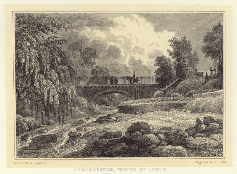 Stockbridge, Water of Leith - Thomas Hosmer (after) Shepherd