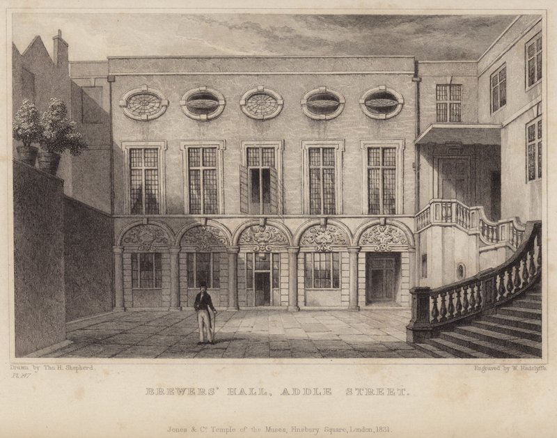 Brewers Hall dans Addle Street - Thomas Hosmer Shepherd