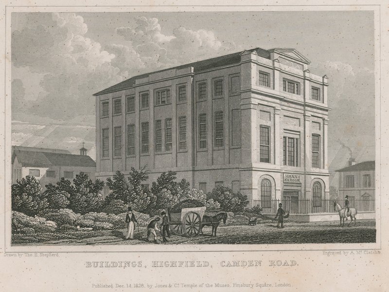 Bâtiments à Highfield sur Camden Road - Thomas Hosmer Shepherd