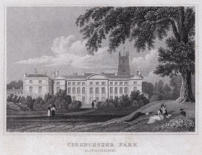 Cirencester Park, Gloucestershire (gravure) - Thomas Hosmer Shepherd