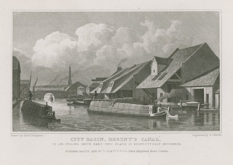 Bassin de la ville sur le canal du Régent - Thomas Hosmer Shepherd