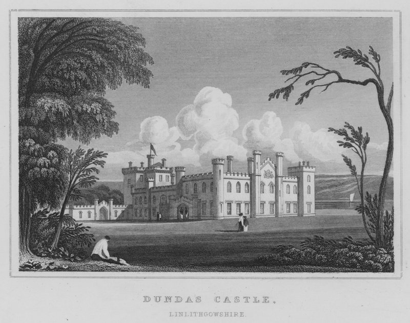 Château de Dundas, Linlithgowshire - Thomas Hosmer Shepherd