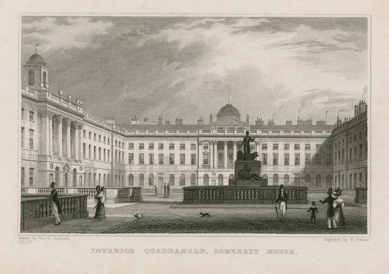 Cour intérieure, Somerset House - Thomas Hosmer Shepherd