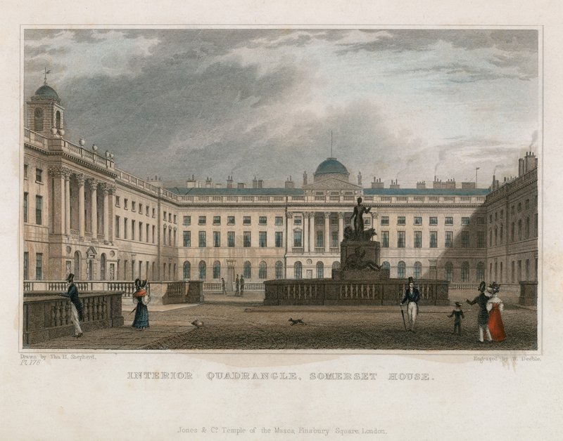 Quadrant intérieur, Somerset House - Thomas Hosmer Shepherd