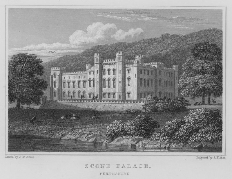 Palais de Scone, Perthshire (gravure) - Thomas Hosmer Shepherd