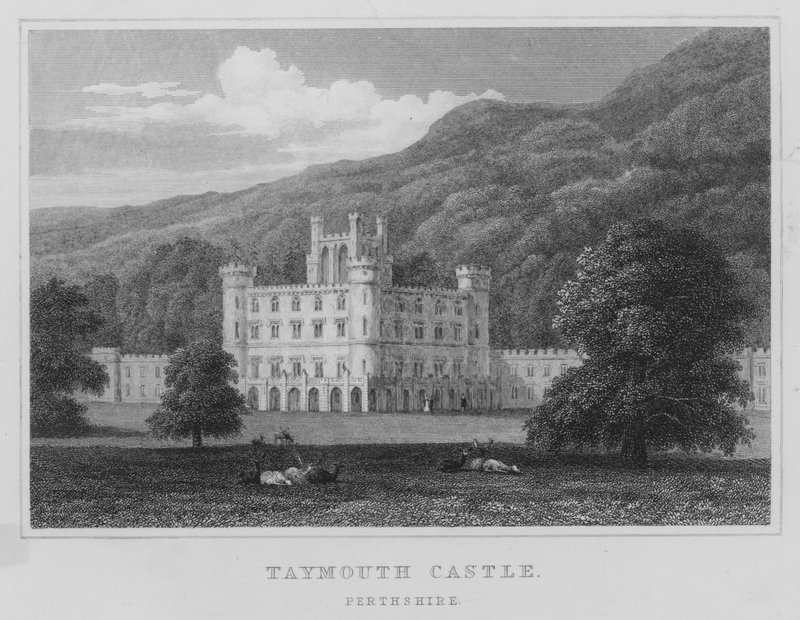 Château Taymouth, Perthshire (gravure) - Thomas Hosmer Shepherd