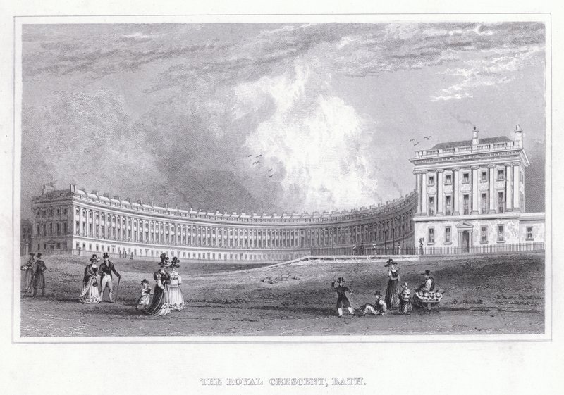 Le Royal Crescent, Bath (gravure) - Thomas Hosmer Shepherd